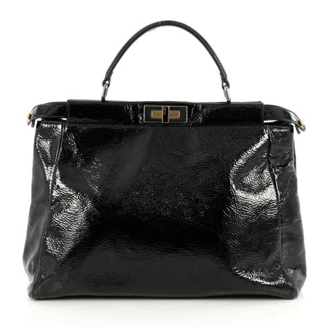 fendi peekaboo patent leather|fendi peekaboo.